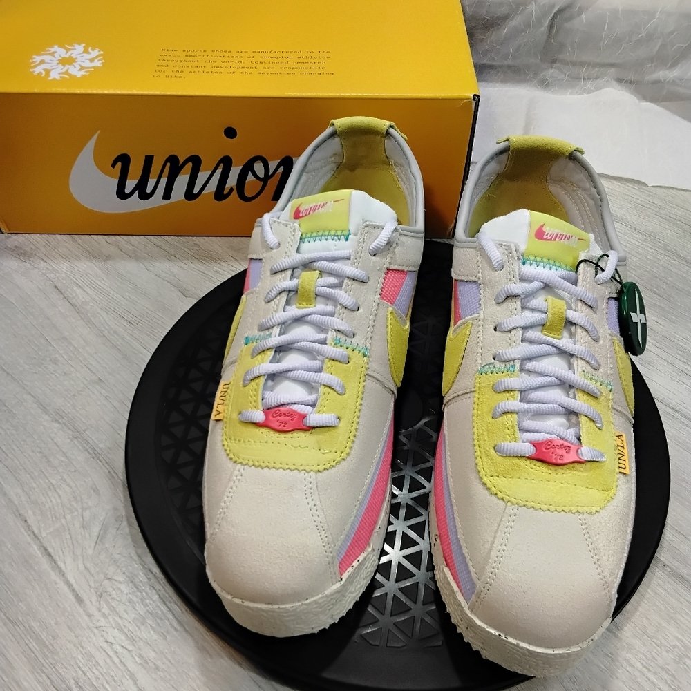 .NEW Nike Cortez X Union Sp LA Lemon Sneaker Limited Edition Colab Size M9.5 W11 - Picture 3 of 14